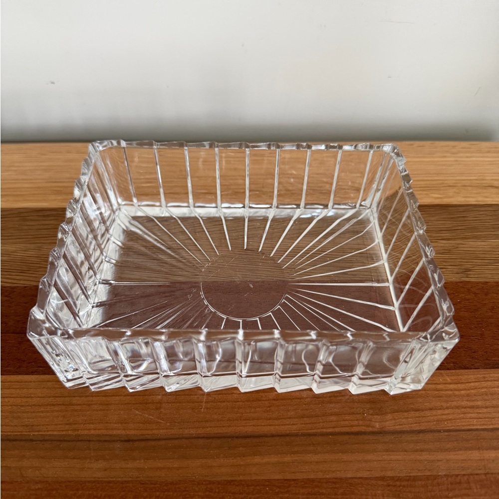 Vintage Press Glass Dish Tray MCM